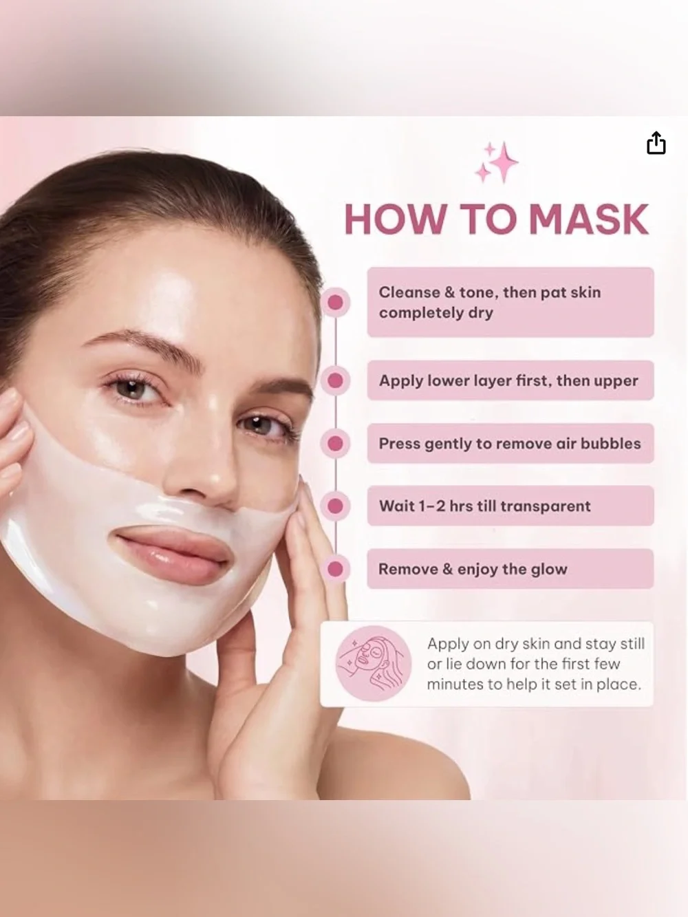 Collagen Glow Up Mask - Pink (4 Pack)